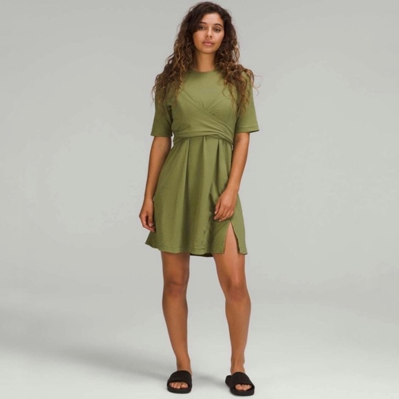 Lululemon Cotton Wrap-Front T-Shirt Dress - Picture 5 of 10